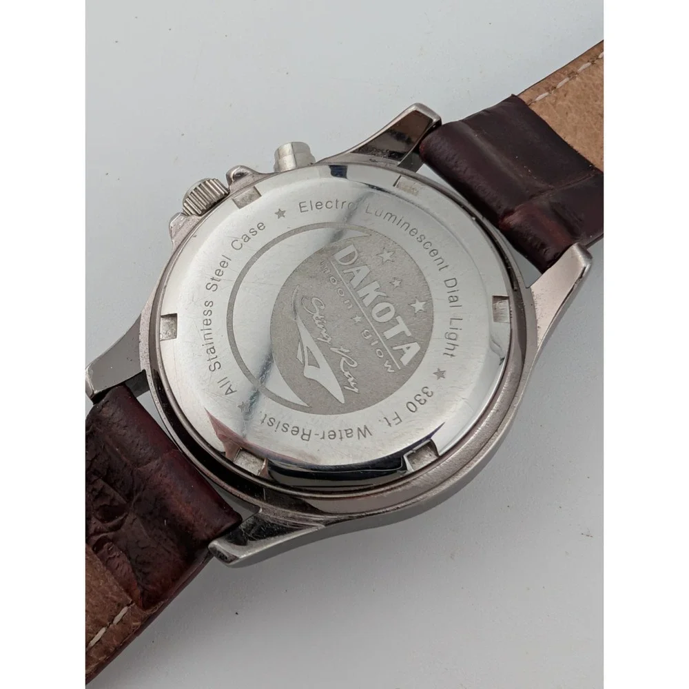 Dakota Moon‎ Glow Stingray Women's Watch 29mm Case Leather Band- New Battery
